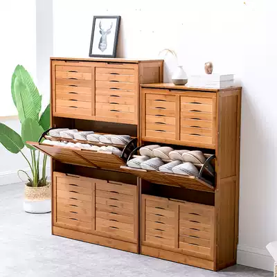 Nanzhu shoe cabinet home door multifunctional porch cabinet modern simple 17cm ultra-thin flip shoe cabinet super large capacity