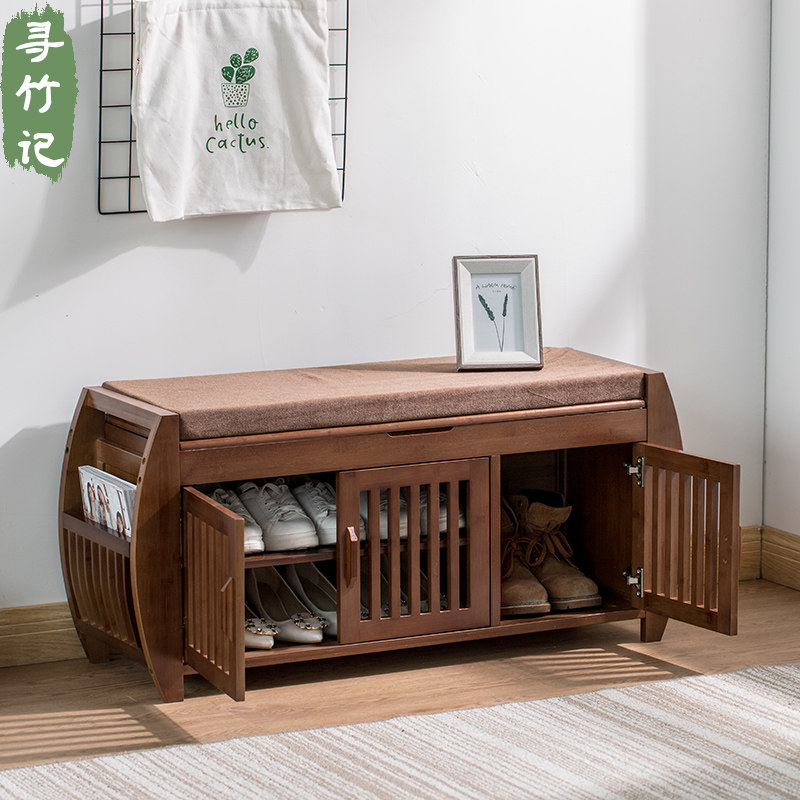 Shoe stool Shoe cabinet combination Household door shoe stool Modern living room bedroom storage multi-function storage bench