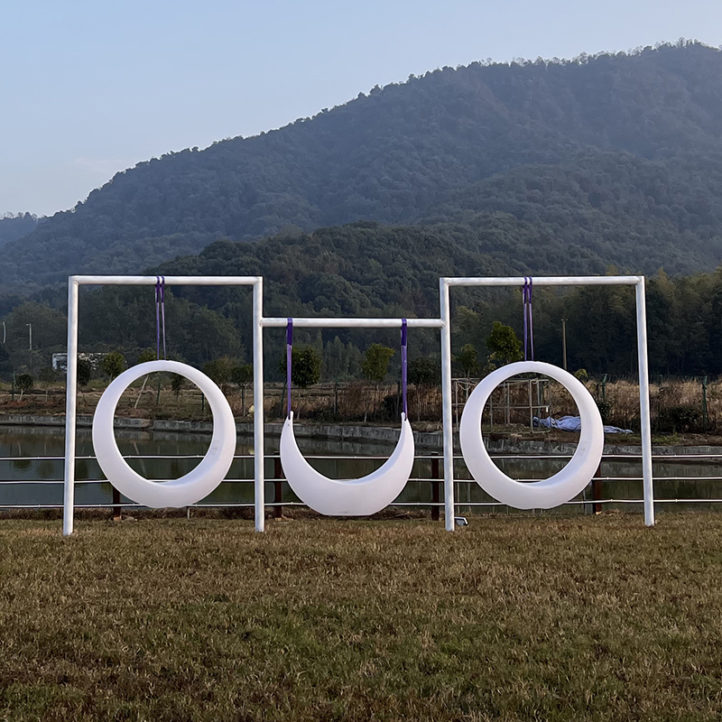 Solar glowing luminous outdoor residential inn net red-swing chair garden beauty chen activities decorated moon lamp