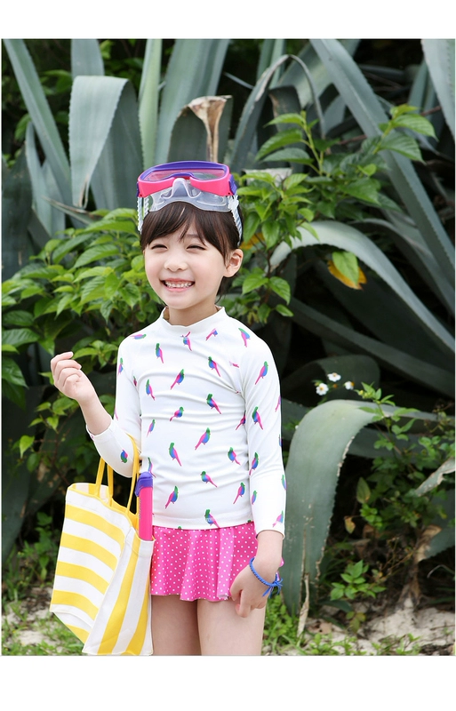Lý tưởng yêu thương quần áo trẻ em chia áo tắm váy công chúa váy mùa hè bé gái Hàn Quốc ba mảnh / JNUEC13