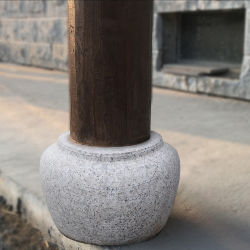 Jing Good Wooden Post Stone Mound Granite Column Piers Base Courtyard Imitation Ancient Column Cornerstone Excavation Karting Stone Carved Stone Drum Mound G140