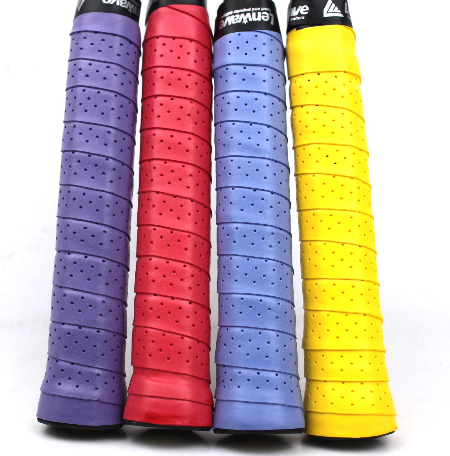 Badminton racket keel hand glue coated perforated sweat-absorbing non-slip belt PU reinforced strap