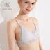 bralette Pháp mỏng girlling không vòng thép ren thiết lập ngực nhỏ giao phẳng sexy đồ lót 