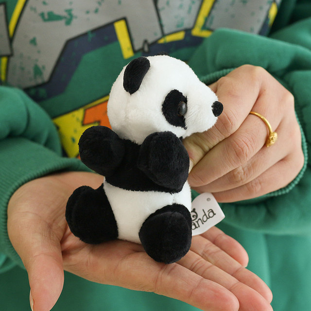 ຂອງແທ້ Panda Clip Plush Toy ຂະຫນາດນ້ອຍ Doll ວັດທະນະທໍາແລະສ້າງສັນຂອງປະທານແຫ່ງການຕົກແຕ່ງເຮືອນ Chengdu Base Souvenir