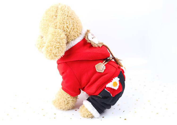Thú cưng dễ thương mùa xuân chó quần áo Teddy bốn chân con chó nhỏ hơn gấu quần áo ấm mùa xuân dày quần áo mùa thu - Quần áo & phụ kiện thú cưng áo cho chó con