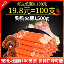 Dog Ham 100 Teddy Golden Retriever Calcium Supplement Unsalted Puppy snacks for pets Training sausage FCL