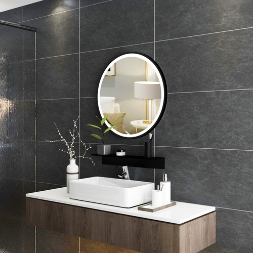 Зеркало в ванной комнате стена настенная зеркало без удара круглая зеркала наклеивание стена туалет туалет туалет туалет, умывание зеркала на полке ремешка