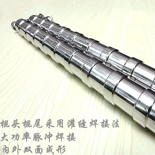 Solid 304 stainless steel nunchaku Bruce Lee actual combat two-section stick self-defense to increase the skill anti-skid nunchaku