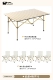[Бежевая длинная таблица шесть стульев] Длинный стол+большой стул*6+сумка для хранения