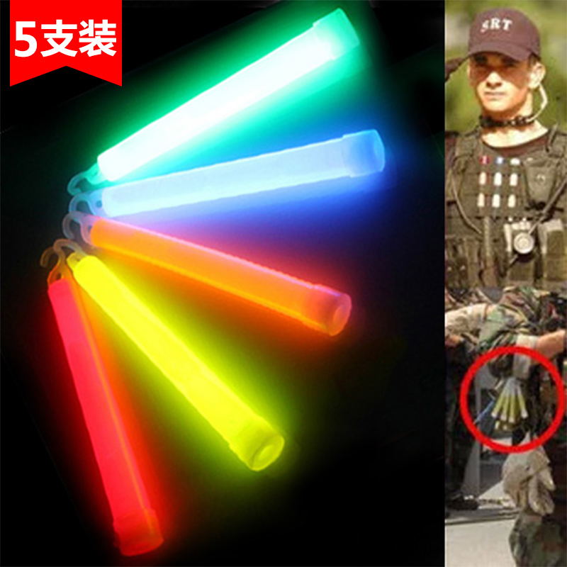 Outdoor 6 inch large hook glow stick concert glow stick adventure camping luminous lighting stick survival equipment