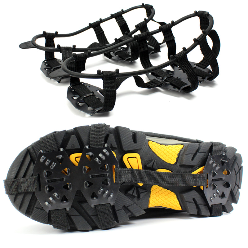 Outdoor 18-tooth reinforced crampon non-slip shoe cover snow claw winter mountaineering shoe stud chain Snow mud ice grab