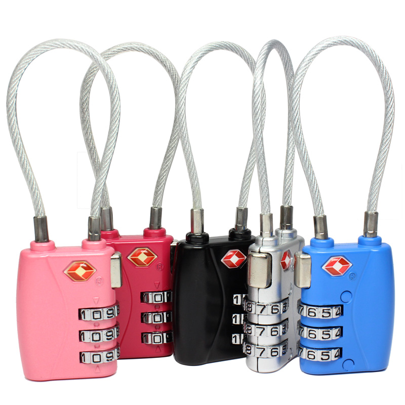 Travel Abroad Customs Lock Tsa Lock Pull-Lever Suitcase Suitcase Theft-Proof Safety Helmet Lock Suitcase Padlock