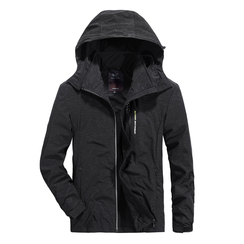 Outdoor jackets men's spring and autumn single-layer thin breathable mesh elastic plus fat large size windproof mountaineering jacket
