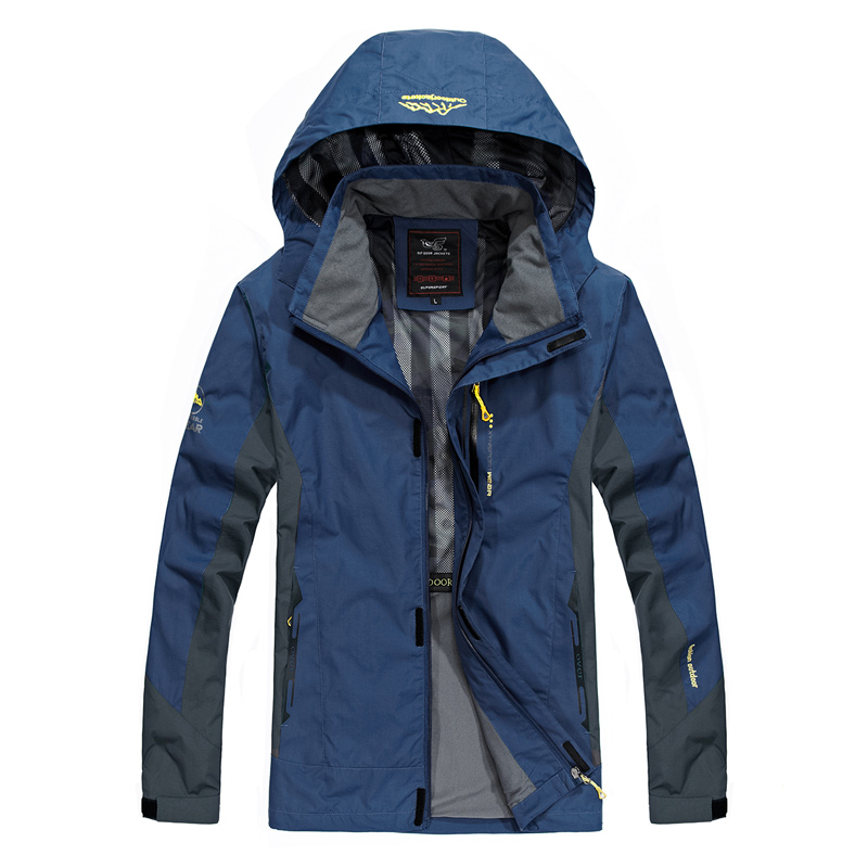 Spring and autumn outdoor plus size storm jacket net in thin single-layer jacket waterproof breathable light dry mountaineering suit men