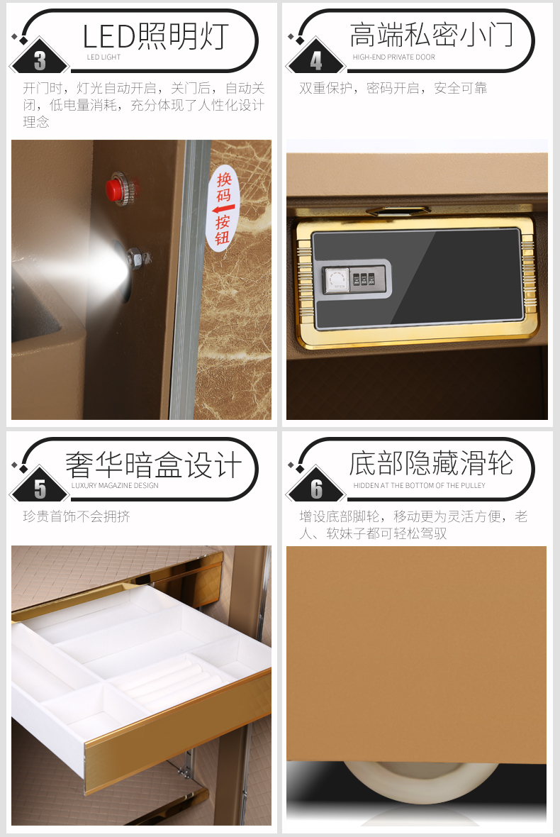 Nhà an toàn 45cm / 60/70/80 cao 3c chứng nhận chống trộm tường văn phòng lớn an toàn vào toàn bộ giường thép
