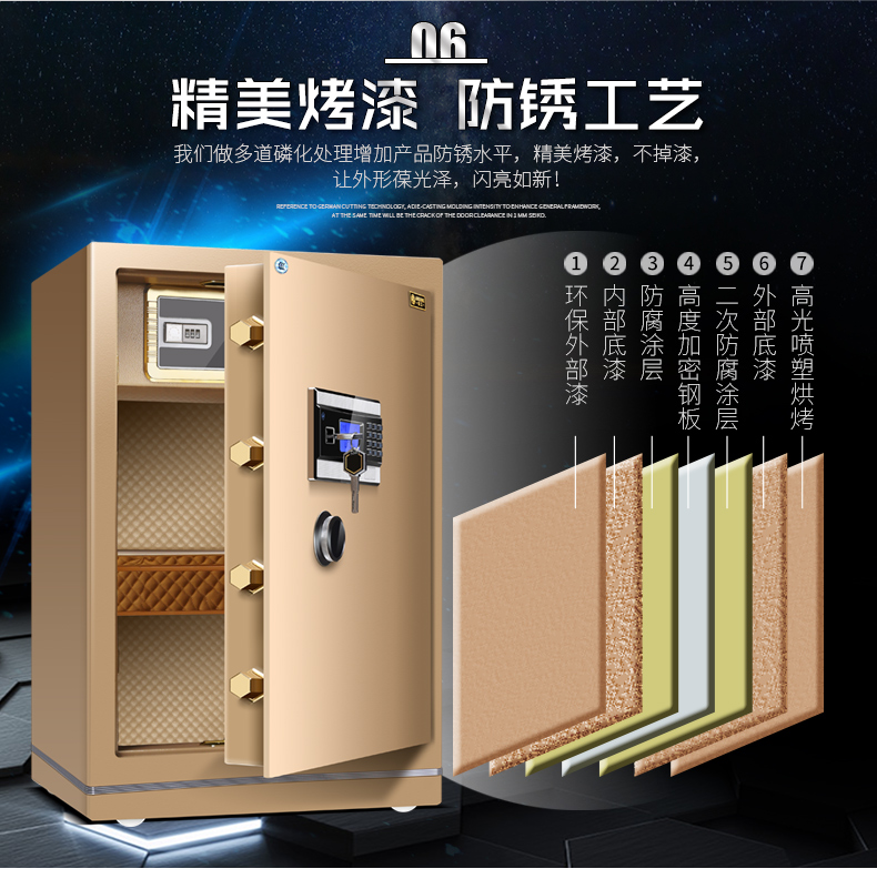 Nhà an toàn 45cm / 60/70/80 cao 3c chứng nhận chống trộm tường văn phòng lớn an toàn vào toàn bộ giường thép