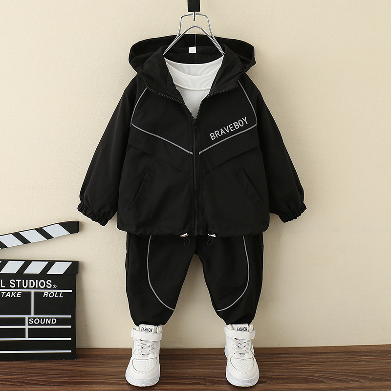 Children Sports Spring Clothing Boy Suit 2022 Spring Autumn Season New Boy Nets Red Trendy Boy Clothing Wave Handsome