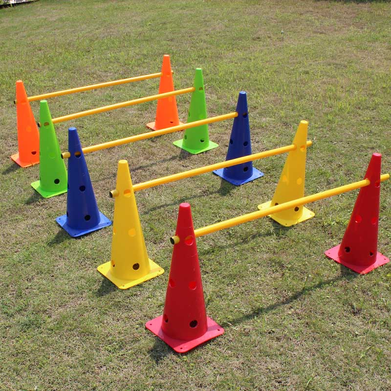 48CM hole logo bucket obstacle football training hurdles small hurdles agile fence adjustable height