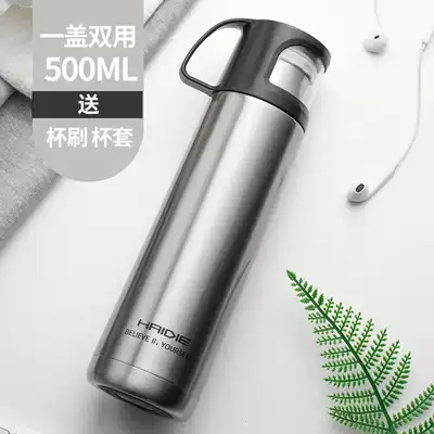Thermos cup Stainless steel large capacity filter Men's lettering custom logo Portable student wholesale cup Water cup