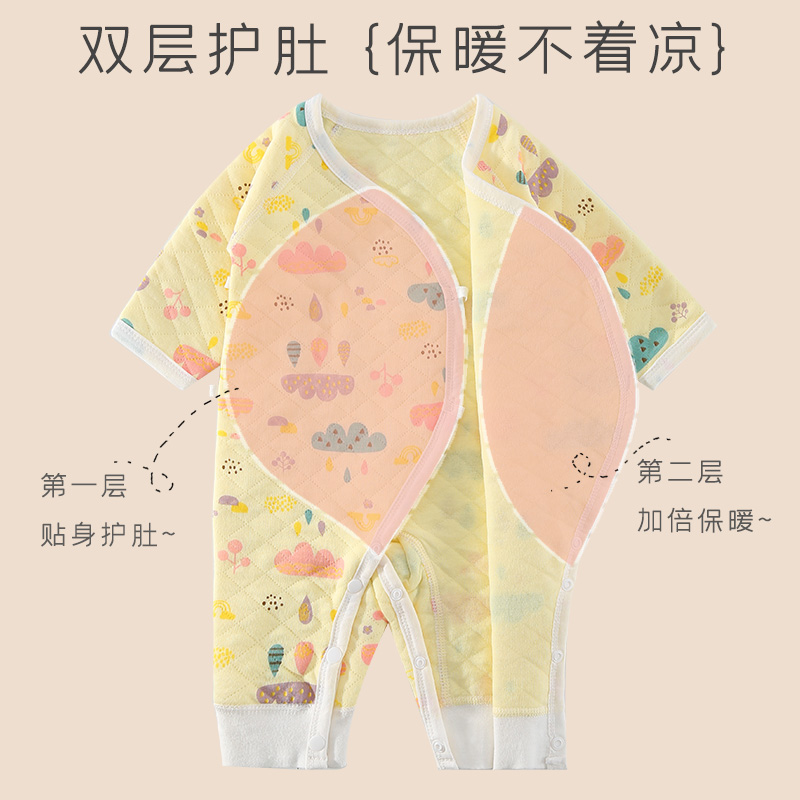 Baby Even body clothes First spring foreign pie Three months men's baby girl Bao pure cotton Spring with newborn baby jacket cotton spring clothing
