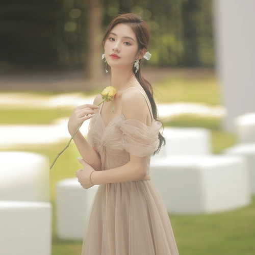 Платье подружки невесты, летнее вечернее платье, юбка, по фигуре, для подружки невесты