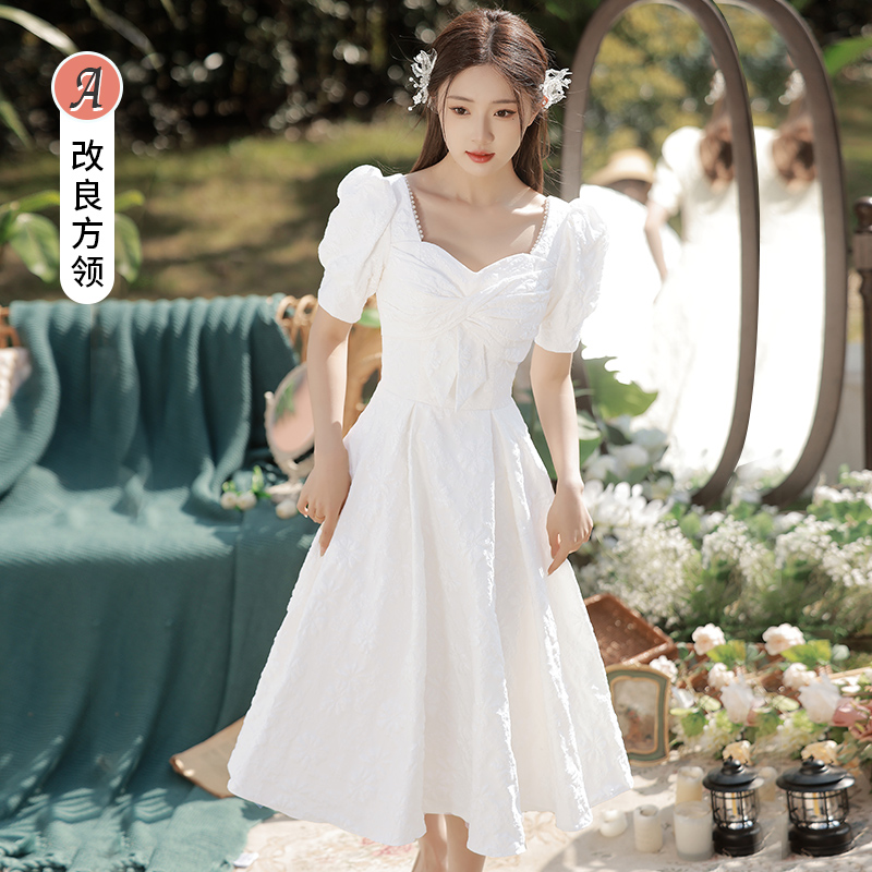  L+White, long, A-line, mid-length  