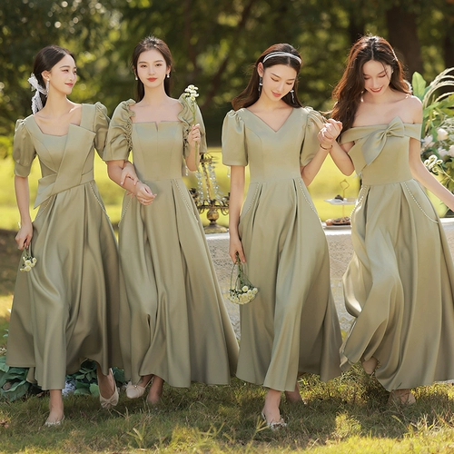 Платье подружки невесты, зеленое зимнее длинное вечернее платье, юбка, по фигуре