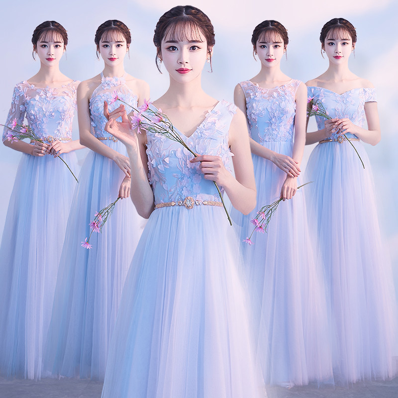 Bridesmaid Service Long Version 2022 New Summer Sisters Group Gown Slim Wedding Evening Gown Dress Girl Performance Grand Chorus