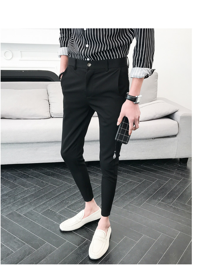 Áo phao mùa hè mới nam chất rắn màu chín quần âu phiên bản Hàn Quốc của xu hướng quần thun co giãn chân quần nam quần jogger nam