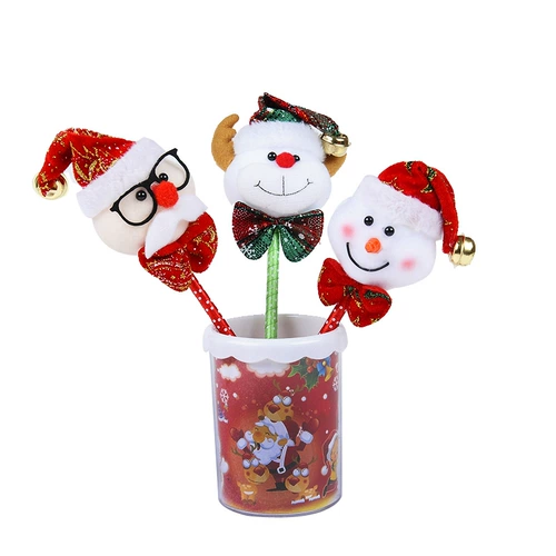 Декор, ювелирное украшение для школьников для детского сада, мультяшная рождественская голова куклы, рождественский подарок, подарок на день рождения