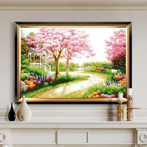 Cross embroidered 2021 new romantic garden Living room Line embroidered with great modern minimalist bedroom by itself embroidered