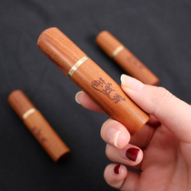 Cross Stitch Tool Syringe Home Containing Needle Special Wood Embroidered Needle box is small and does not occupy a good hand feel good sandalwood