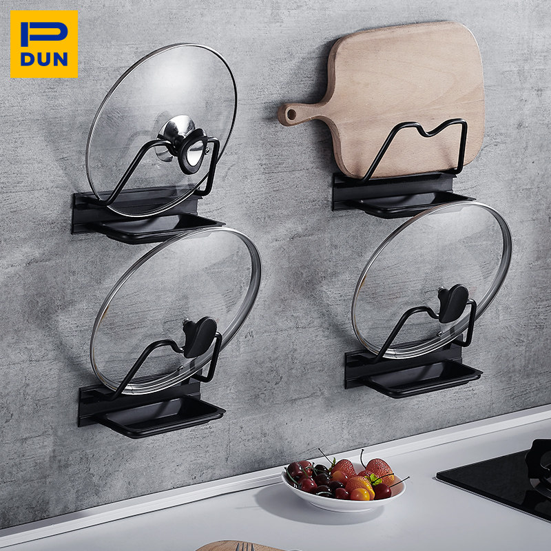 Perforated black lid shelf Kitchen Shelf Kitchen Shelve Wall-mounted shelf with water-receiving disc detachable chopping shelf