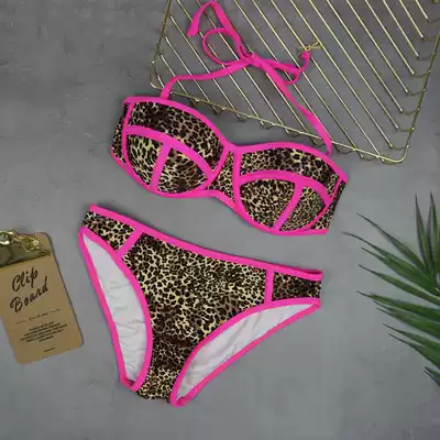 Fashion BAO WEN minimalist sports steel two-piece triangle sexy model competition bikini big breasts new swimsuit