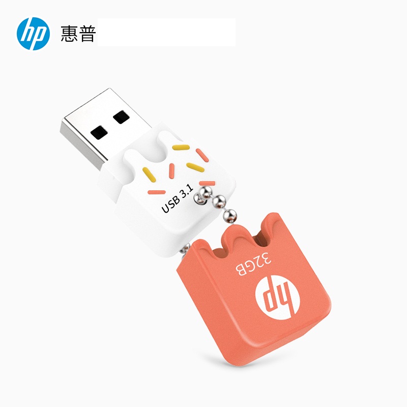 HP HP with the body 32g at high speed usb3 0 girl girl girl cartoon creative cute holiday gift gift-giving girlfriend ice-cream ice cream USB with the body can be encrypted 32g with the body of the body