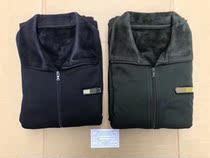 New winter anti-static plus velvet physical training suit navy blue mens sports suit thickened warm