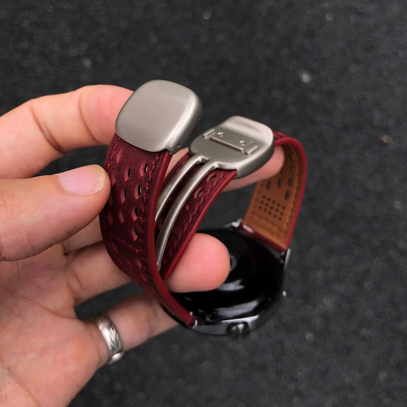 Kake Storm Smooth Magnetic Buckle Suitable for Huawei Gt4 Watch Strap, Gt5Pro, Xiaomi Crazy Horse Leather, Oppox2, Gt6