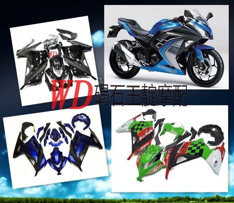 WDMOTO Little Ninja 300 Ninja 300R 13-16 years full car shell to send screw insulation cotton