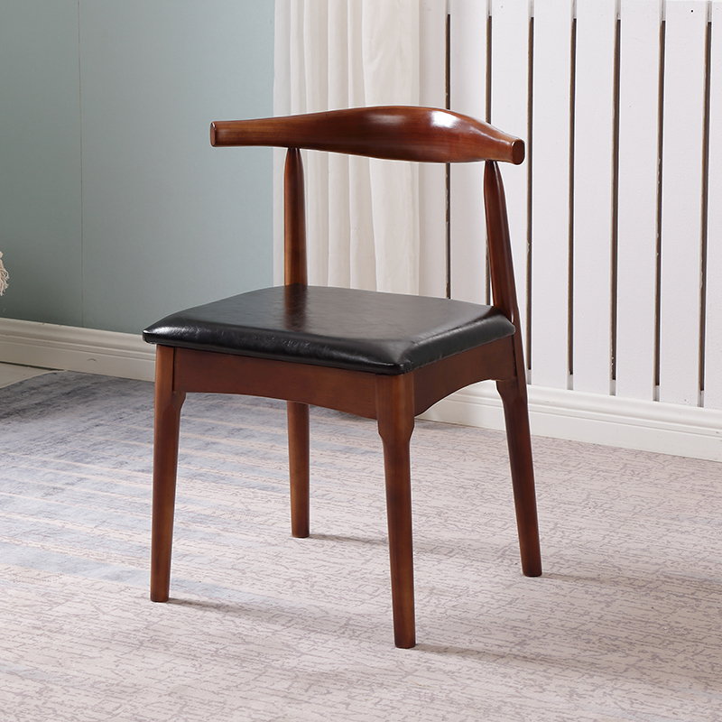Fashion solid wood chair backrest home dining chair computer chair desk chair simple creative living room Nordic leisure chair