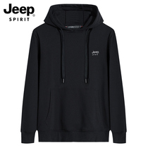 JEEP JEEP sweater men hooded 2021 spring new base shirt mens casual loose long sleeve T-shirt mens top