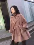 Áo khoác len hai mặt nữ dài 2018 phiên bản mới phổ biến của Hàn Quốc với áo khoác len ngắn cao cấp rộng nhỏ couple tx áo khoác nữ