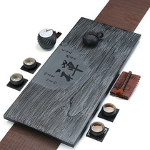 Haopin black goldstone tea tray custom factory direct sales stone large black goldstone tea set household whole relief simple