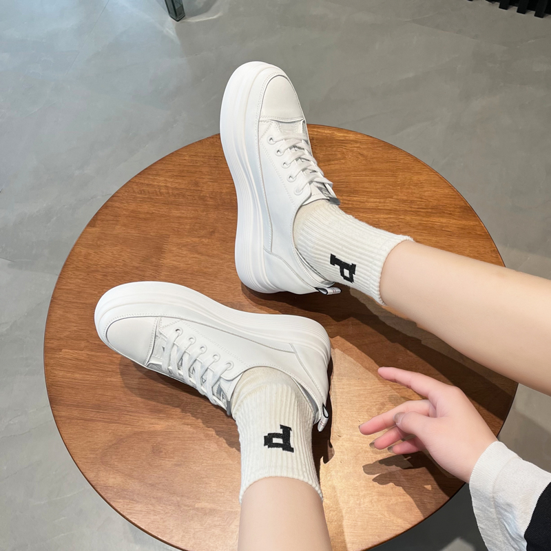 Inner heightening small white shoes women's thick-soled small women's shoes 2022 spring and autumn new all-match casual platform shoes