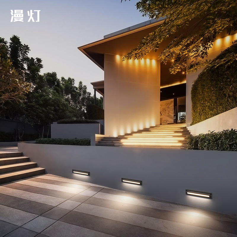 Wall Corner Light Outdoor Waterproofing Courtyard Light Villa Inn Hotel Park Hallway Stairs Aisle Recessed Step Treading Lights