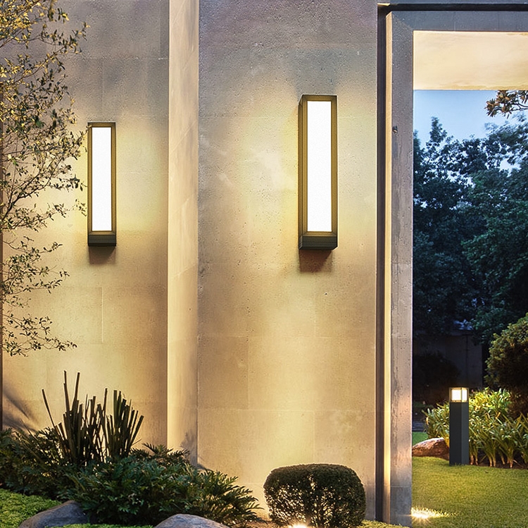 Solar Wall Lamp Outdoor Patio Balcony Wall Lamp Villa Gate Lamp Stairs Aisle Waterproof External Wall Strip Wall Lamp