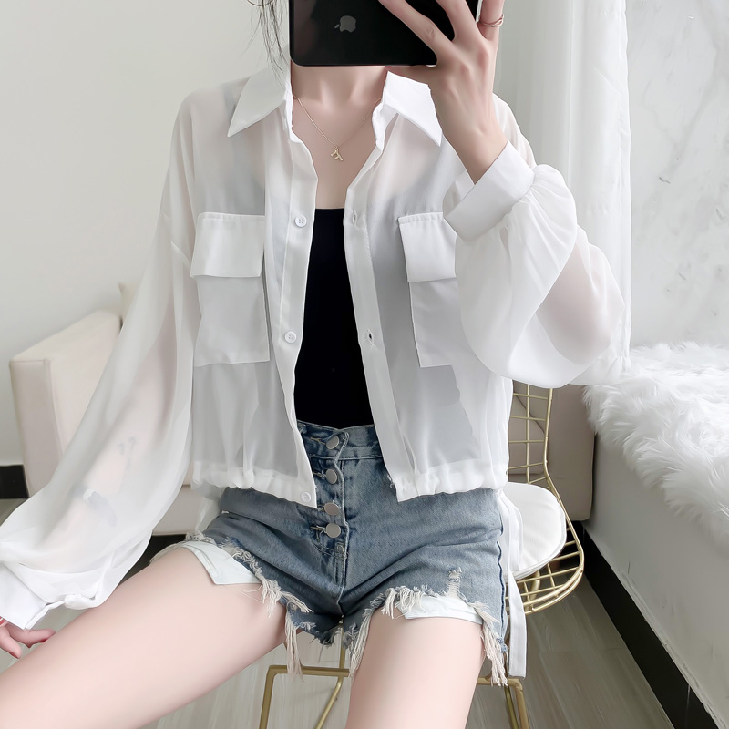 Snowspun small shawl dress for children Summer sunscreen shirt sleeves Shirtshirt Jacket External Hitch Hooded Sweatshirt Thin