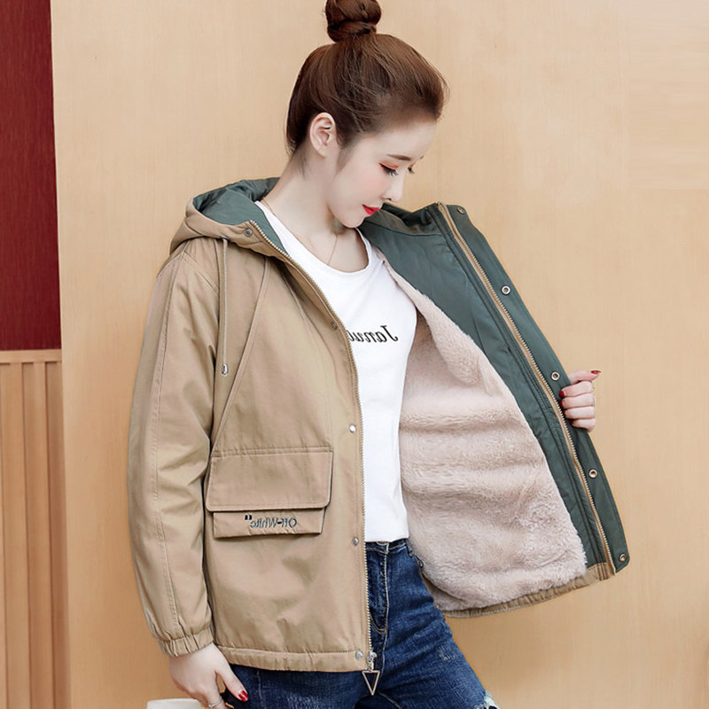 European Station Moms Cotton Clothing Short winter dress cotton padded jacket 2021 New cotton clothes Women loose gush wool jacket