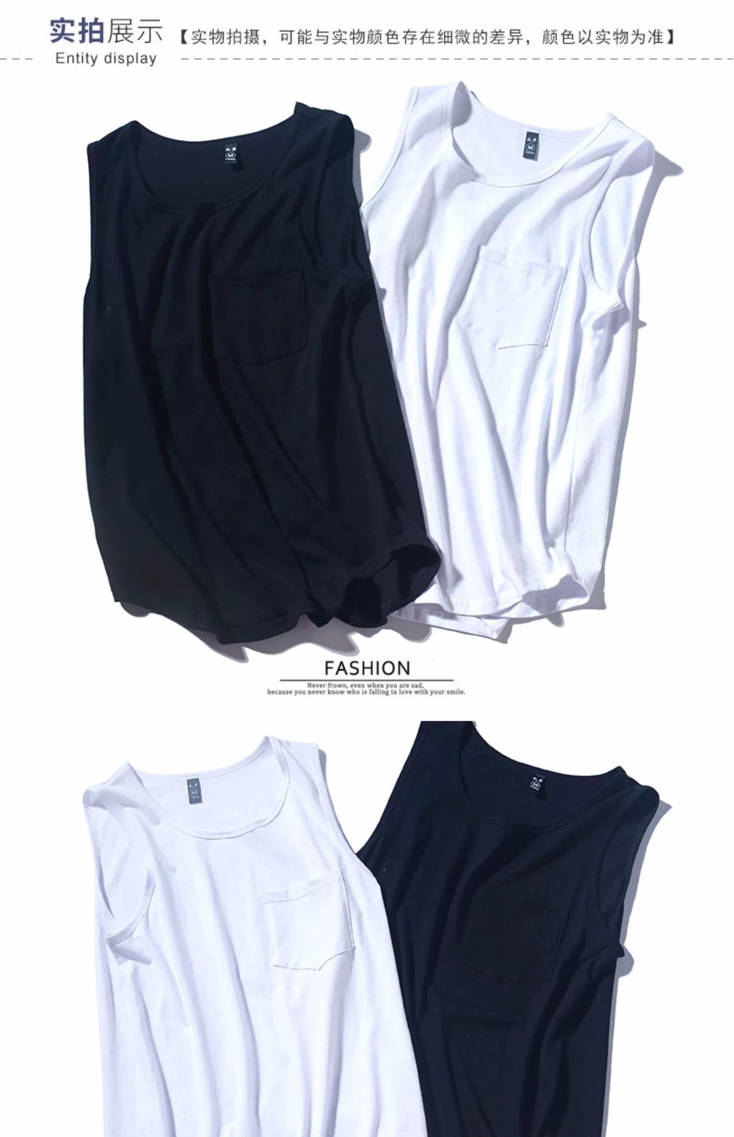Mùa hè 2019 gió gió tay áo thun cotton in siêu lửa màu rắn vest vest nam giản dị áo trễ vai - Áo vest cotton áo khoác vest nam mỏng