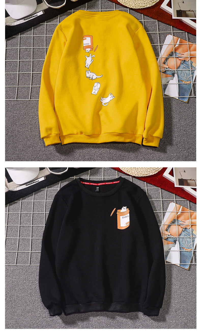 Những người yêu thích châu Âu và Mỹ áo thun dài tay Harajuku bf gió Hàn Quốc ulzzang nam và nữ dịch vụ lớp học cộng với áo len nhung áo len nam cổ lọ
