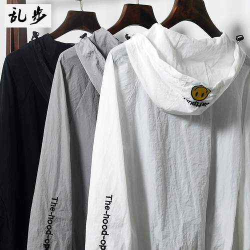 Мужская куртка, спортивная летняя одежда для отдыха, дышащая летняя трендовая ветровка для влюбленных, тонкая одежда для защиты от солнца, в корейском стиле